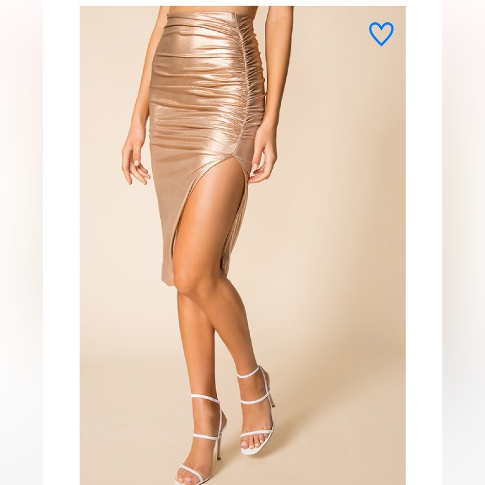 superdown tiffani ruched midi skirt